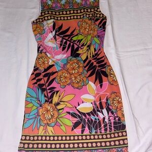 Cache Multicolor Floral Mini Dress